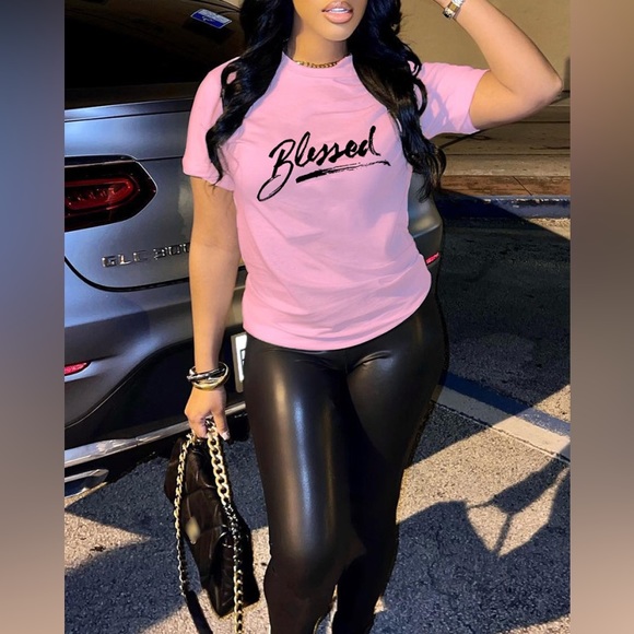 Passion Pink Blessed Tee-Shirt - Picture 2 of 2
